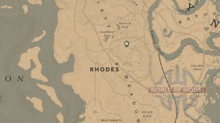 Карта локации Роудс в RDR 2