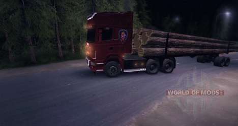 Scania R620 Logging Truck для Spin Tires