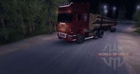 Scania R620 Logging Truck для Spin Tires