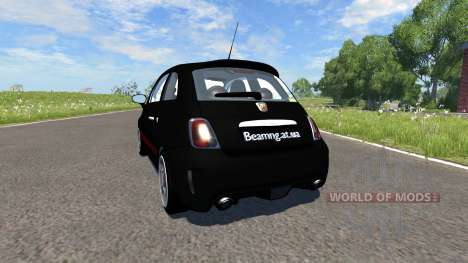 Fiat 500 Abarth Black для BeamNG Drive