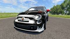 Fiat 500 Abarth White and Black для BeamNG Drive