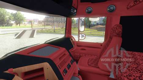 Интерьер для DAF -Red & Orange- для Euro Truck Simulator 2