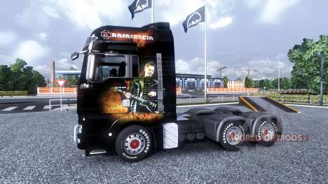Окрас -Rammstein- на тягач MAN для Euro Truck Simulator 2