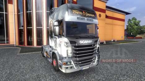 Окрас -Pirates of the Caribbean- на тягач Scania для Euro Truck Simulator 2