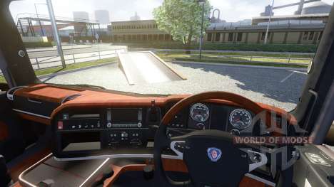 Интерьер для Scania -Wood- для Euro Truck Simulator 2