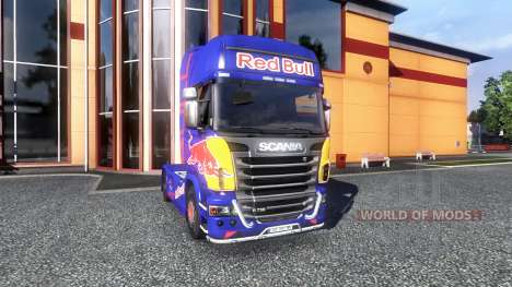 Окрас -Red Bull- на тягач Scania для Euro Truck Simulator 2