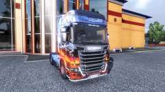 Окрас -Smokey and the Bandit- на тягач Scania для Euro Truck Simulator 2