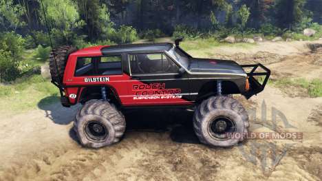 Jeep Cherokee XJ v1.3 Rough Country red clean для Spin Tires