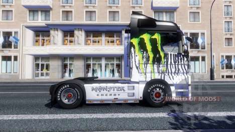 Окрас -Monster Energy- на тягач Majestic для Euro Truck Simulator 2