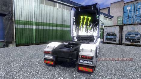 Окрас -Monster Energy- на тягач Scania для Euro Truck Simulator 2
