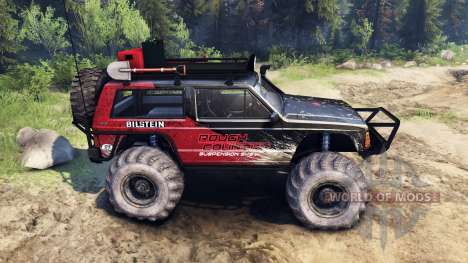 Jeep Cherokee XJ v1.3 Rough Country red dirty для Spin Tires