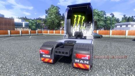 Окрас -Monster Energy- на тягач MAN для Euro Truck Simulator 2