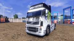 Окрас -Monster Energy- на тягач Volvo для Euro Truck Simulator 2