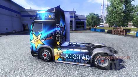 Окрас -Rockstar Energy Drink- на тягач Volvo для Euro Truck Simulator 2