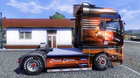 Окрас -Dream Express- на тягач MAN TGX для Euro Truck Simulator 2