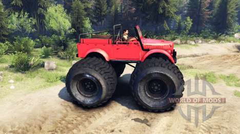 ГАЗ-69М Red Monster для Spin Tires