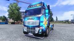 Окрас -Rockstar Energy Drink- на тягач Volvo для Euro Truck Simulator 2