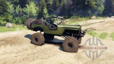 Jeep Willys green для Spin Tires
