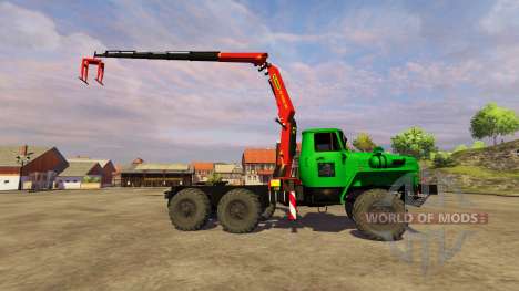 Урал-5557 кран-манипулятор green для Farming Simulator 2013