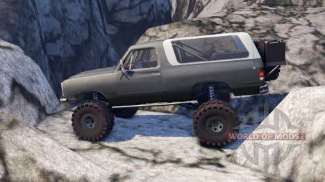 Dodge Ramcharger II 1991 grey and white для Spin Tires