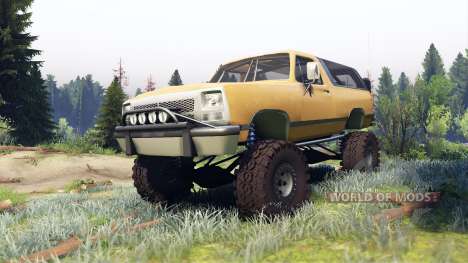 Dodge Ramcharger II 1991 dirty brown для Spin Tires