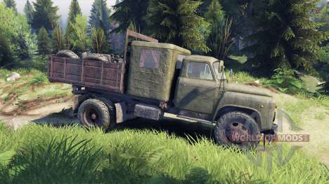 ГАЗ-53 зелёный для Spin Tires