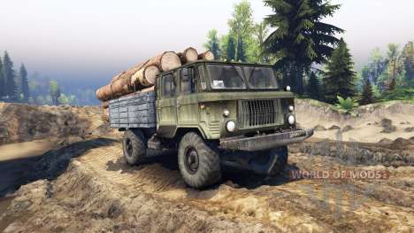 ГАЗ-66 с двойной кабиной для Spin Tires