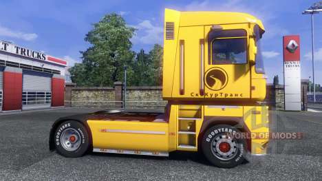 Скин СкаКурТранс на тягач Renault для Euro Truck Simulator 2