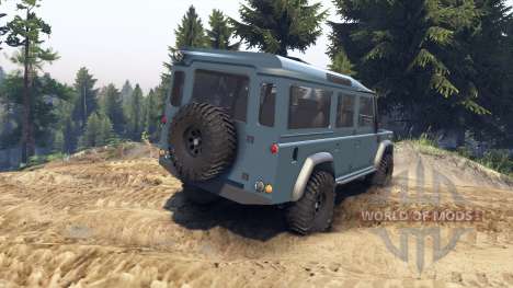 Land Rover Defender 110 blue metalic для Spin Tires