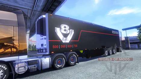 Окрас Schmitz Scania V8 для полуприцепа для Euro Truck Simulator 2