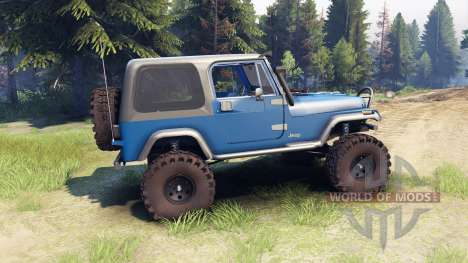 Jeep YJ 1987 blue для Spin Tires