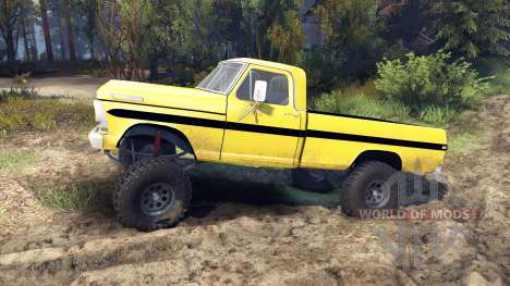 Ford F-200 1968 yellow для Spin Tires