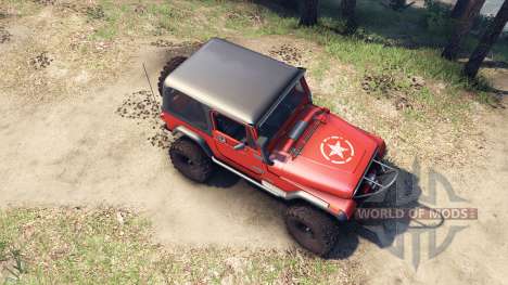 Jeep YJ 1987 orange для Spin Tires