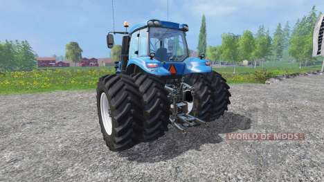 New Holland T8.320 with twin dynamic rear wheels для Farming Simulator 2015
