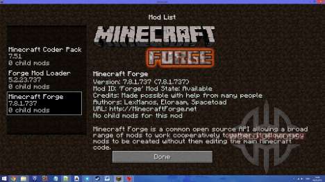 Forge API для Minecraft 1.5.2