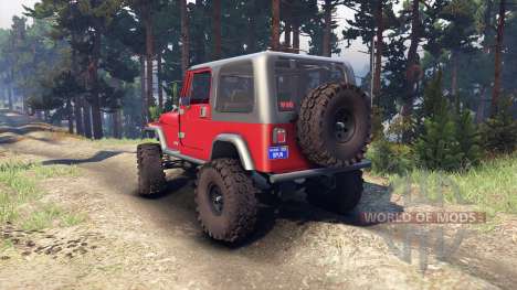 Jeep YJ 1987 red для Spin Tires