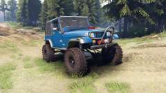 Jeep YJ 1987 blue для Spin Tires