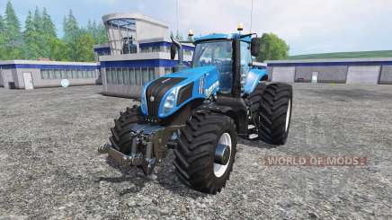 New Holland T8.320 with twin dynamic rear wheels для Farming Simulator 2015