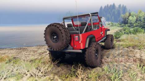 Jeep YJ 1987 Open Top red для Spin Tires