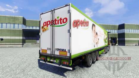 Скин Apetito на полуприцеп для Euro Truck Simulator 2