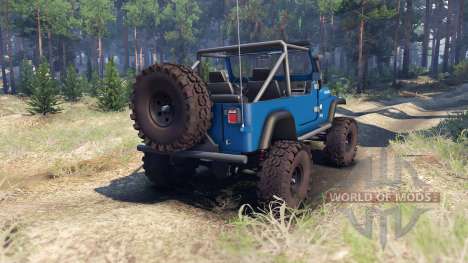Jeep YJ 1987 Open Top blue для Spin Tires