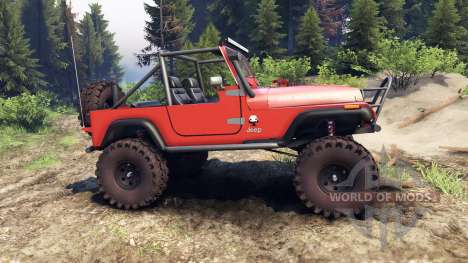 Jeep YJ 1987 Open Top orange для Spin Tires