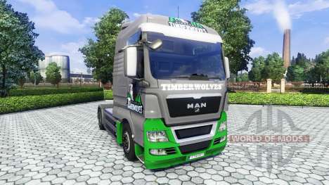 Скин TimberWolves на тягач MAN для Euro Truck Simulator 2