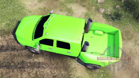 Dodge Ram 3500 dually v1.1 green для Spin Tires