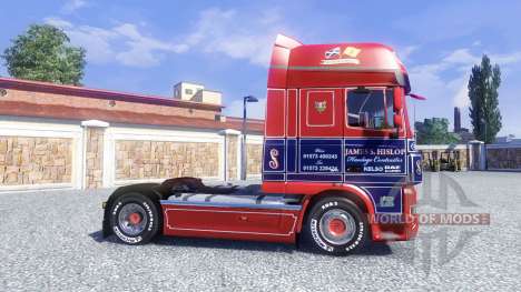 Скин James S. Hislop на тягач DAF для Euro Truck Simulator 2
