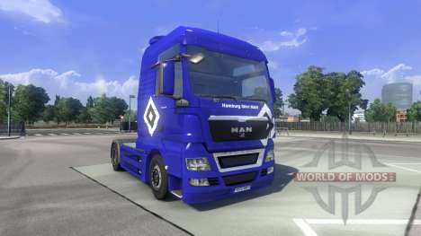 Скин Hamburg fahrt MAN на тягач MAN для Euro Truck Simulator 2