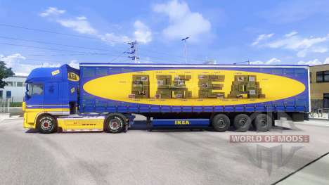 Скин IKEA на тягач DAF XF для Euro Truck Simulator 2