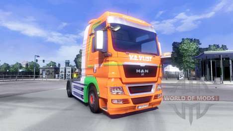 Скин Van Der Vlist на тягач MAN для Euro Truck Simulator 2