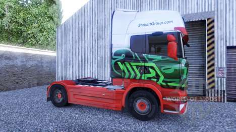 Скин Eddie Stobart на тягач Scania для Euro Truck Simulator 2