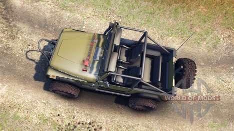 Jeep YJ 1987 Open Top green для Spin Tires